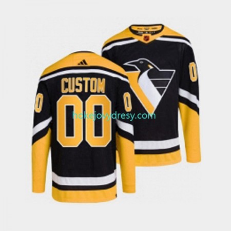 Pánské Hokejový Dres Pittsburgh Penguins Personalizované Adidas 2022-2023 Reverse Retro Černá Authentic